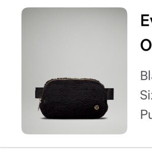 Lululemon Black Sherpa Belt Bag